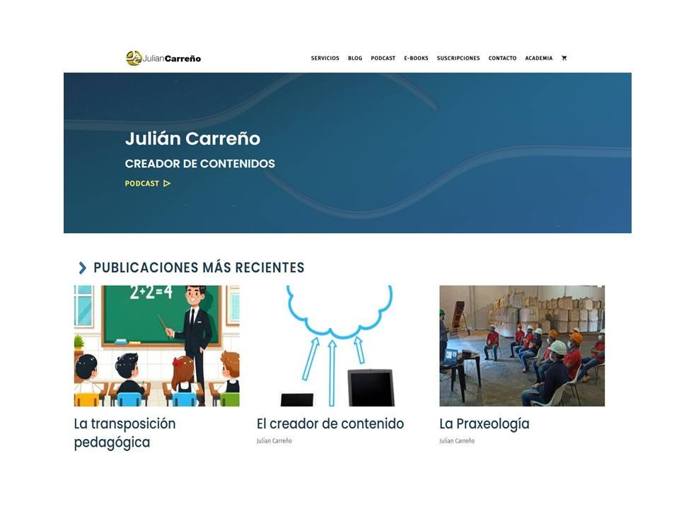 Sitio web educativo de Julian Carreño